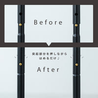 【工具いらずの簡単組み立て】パーツを差し込んでカチッとはめるだけなので、組み立てが苦手な方でも、届いてすぐに使い始められる手軽さが魅力です。