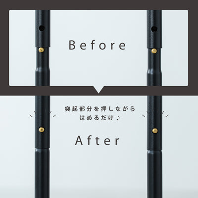 【工具いらずの簡単組み立て】
パーツを差し込んでカチッとはめるだけなので、組み立てが苦手な方でも、届いてすぐに使い始められる手軽さが魅力です。