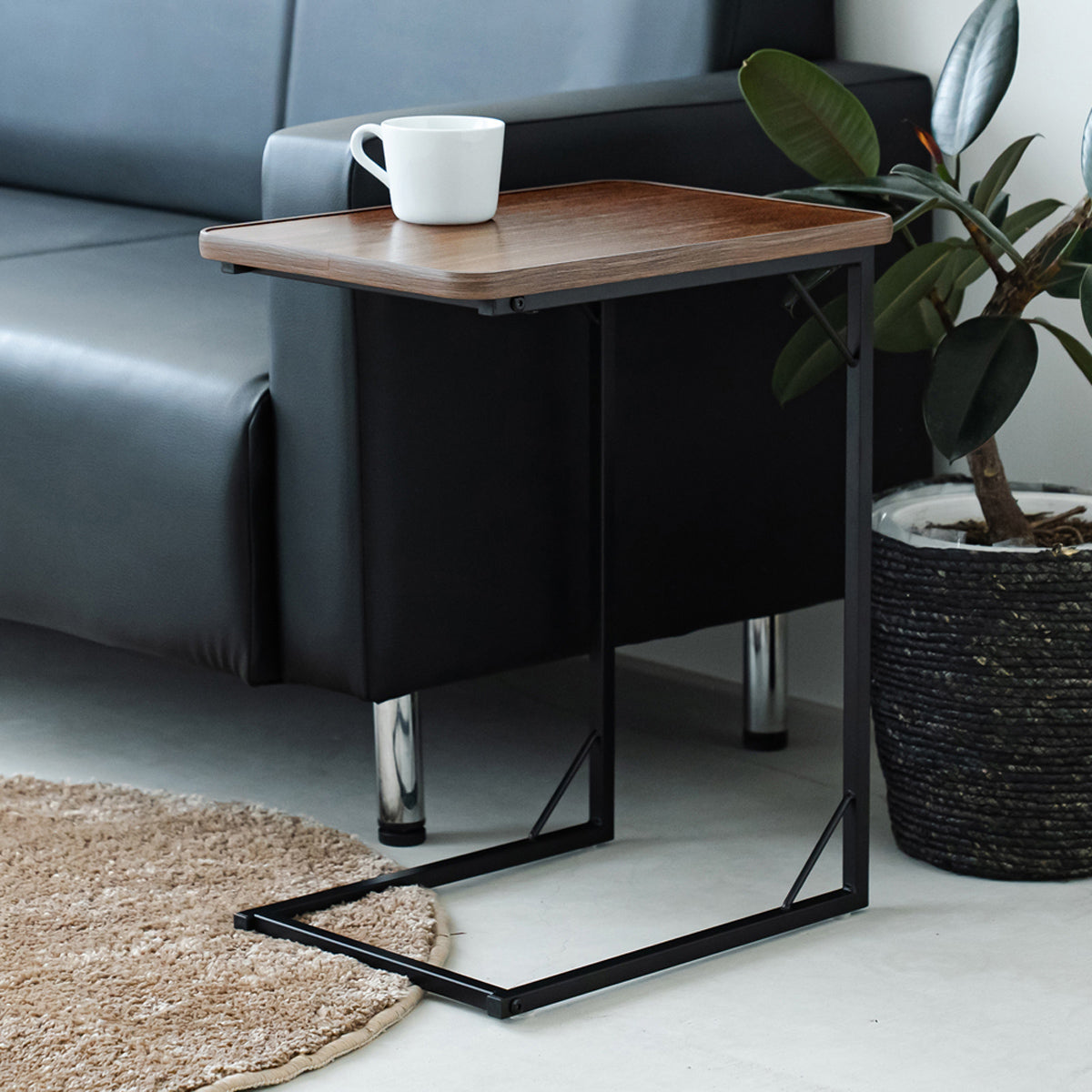 スクエアサイドテーブル ラテ(W450×D300×H530)