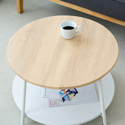 ヴィンテージ棚付リビングテーブル(W680×D680×H380)