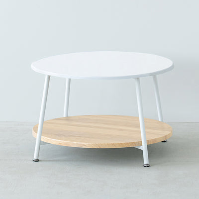 ヴィンテージ棚付リビングテーブル(W680×D680×H380)