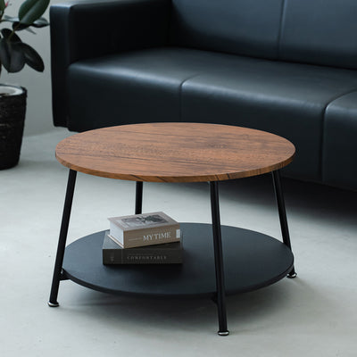 ヴィンテージ棚付リビングテーブル(W680×D680×H380)