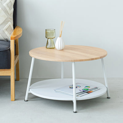 ヴィンテージ棚付リビングテーブル(W680×D680×H380)