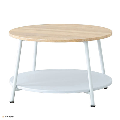 ヴィンテージ棚付リビングテーブル(W680×D680×H380)