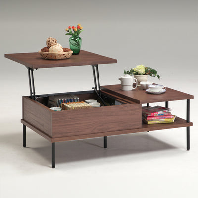 天板は昇降式で、座ったままでも手軽に高さを調整可能です。