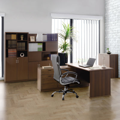 国産役員用スライド扉付き書庫(W1200×D400×H1820)