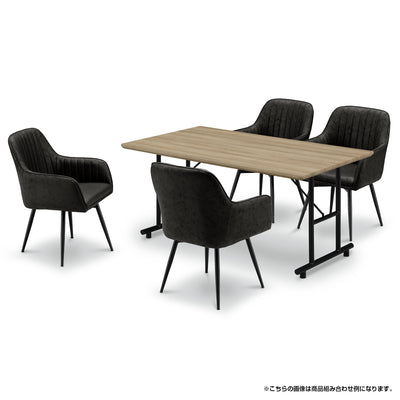 【空間を引き締める、モダンな黒】
シックなブラックのレザーファブリックがお部屋全体をモダンな印象に引き締め、抜け感のあるデザインと回転式の座面で、デザイン性と機能性を両立させます。