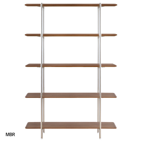 【静寂と知性を満たす、大人の書斎】
深みのあるウォールナットの美しい木目が、クールなステンレスと見事に融合し、ただ物を収めるのではない、知的な雰囲気に満ちた上質な空間を創り出します。