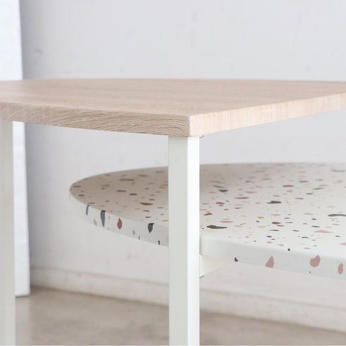 テラーゾ 円形リビングテーブル(W1220×D600×H520)