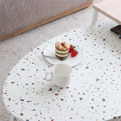 テラーゾ 円形リビングテーブル(W1220×D600×H520)