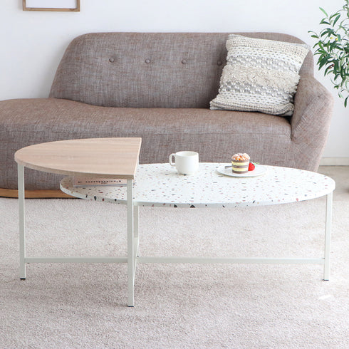 流行りのテラゾー柄が目を惹く「テラーゾシリーズ」のサイドテーブル。