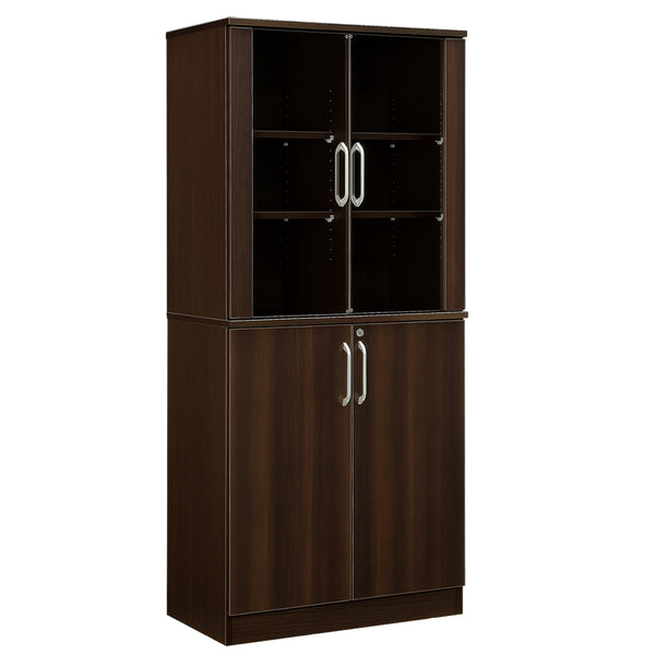 【書斎に品格を与える佇まい】
美しくも厳かなダークブラウンの色合いと重厚感のあるデザインが、ご家庭の書斎を役員室のような品格ある空間へと演出します。