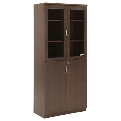 【凜とした佇まい、木製書庫】
幅80.5cmのスリムな設計ながら、高さ182cmで収納力も抜群な、機能美を追求したデザインです。