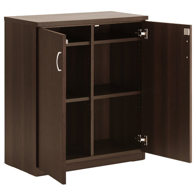 【見た目以上の大容量収納】
広々とした内部は4つの空間に分かれており、書類から備品まで、あらゆるものを効率的に整理して収納できます。