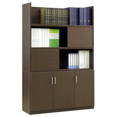 国産役員用スライド扉付き書庫(W1200×D400×H1820)