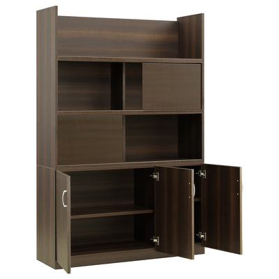 国産役員用スライド扉付き書庫(W1200×D400×H1820)