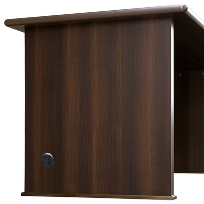 【側面もスマートな配線】
側面パネル下部にもコードホールを備えているため、壁際のコンセントからの配線もスマートに処理できます。