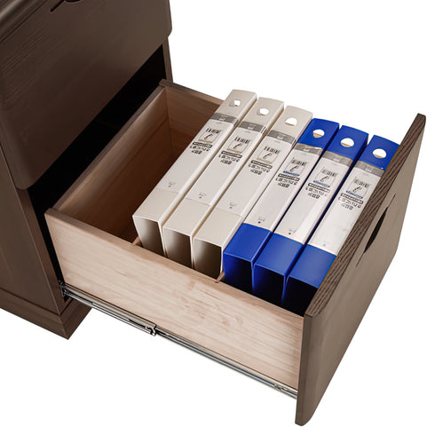 【A4ファイルもぴったり収納】
ビジネスで頻繁に使用するA4ファイルを立てて収納できる深型引き出しで、日々の業務効率を高めます。