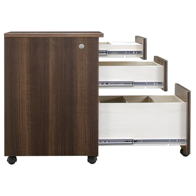 【機能美を宿したサイドの表情】
側面から見ても美しい木目と、中まで白い桐材で仕上げた引き出しのコントラストが、高い実用性とデザイン性を両立させます。