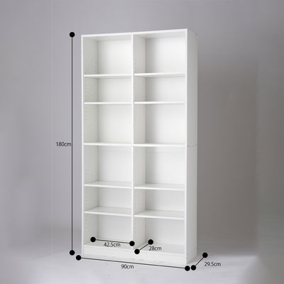 【設置前にサイズをご確認】
高さ180cm、幅90cm、奥行き29.5cmのスリム設計で、内寸も広々としているため、お部屋のスペースと収納したいもののサイズをご確認ください。