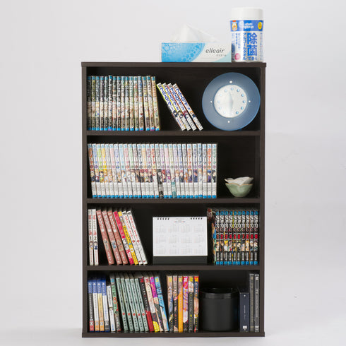 幅60cmタイプのシンプルデザインの本棚の2台セット。