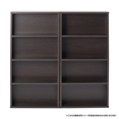 設置スペースに合わせて、本棚2台を付属の連結パーツで上下連結や横連結して使うこともでき、たくさん収納したい方にピッタリです。