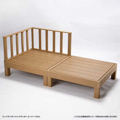 【角にフィットするL字設置】
2台を連結してコーナーパネルを付ければ、お庭やベランダの角を有効活用できる、L字型のレイアウトも簡単に作れます。