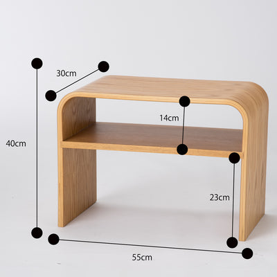 【ちょうどいいサイズ感】
横幅55cm、高さ40cmの使いやすいサイズで、スツール・サイドテーブル・踏み台とあらゆる用途にフィットします。