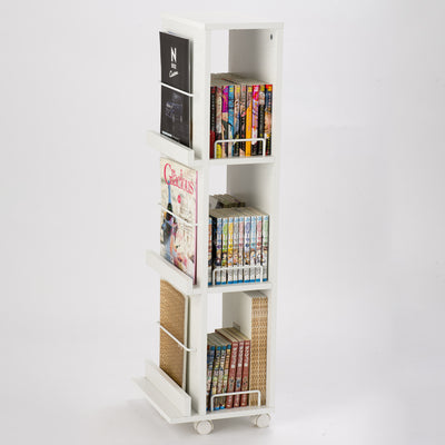 魅せる収納を叶えてくれる一台二役の回転コレクションラック。