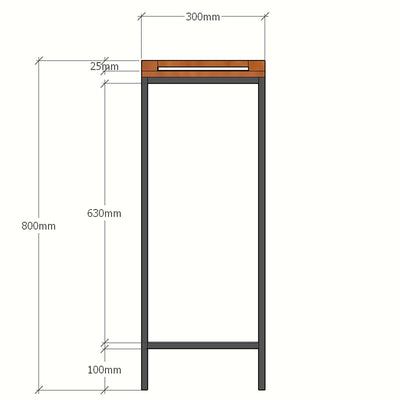アイアンチーク 花台(W300×D300×H800)