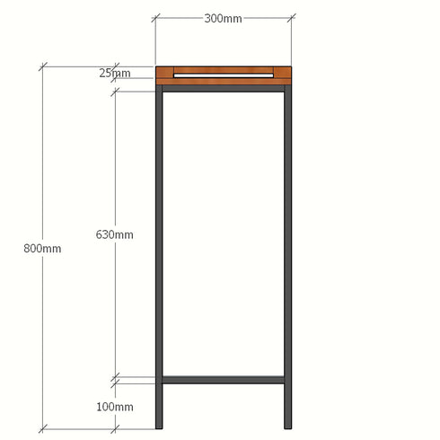 アイアンチーク 花台(W300×D300×H800)