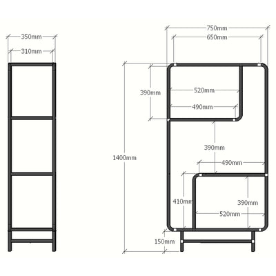 アイアンチーク 飾り棚(W750×D350×H1400)