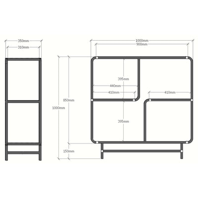 アイアンチーク 飾り棚(W1000×D350×H1000)