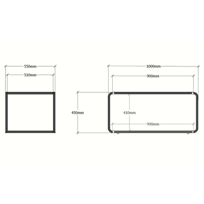 アイアンチーク コーヒーテーブル(W1000×D550×H450)