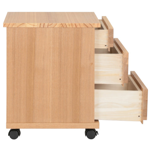 N型3段引出付きリビングワゴン(W400×D400×H495)