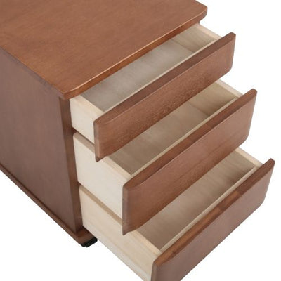 【隠してスッキリ、3杯の引出し】
高さの異なる3段の引出しは、散らかりがちなリモコンや文房具、読みかけの本などをまとめて収納でき、テーブルの上をいつも綺麗に保てます。