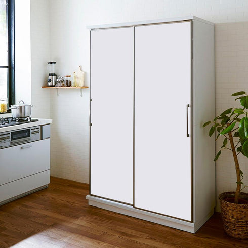 アリス 122OP 両板戸型スライド食器棚(W1220×D550×H1945)