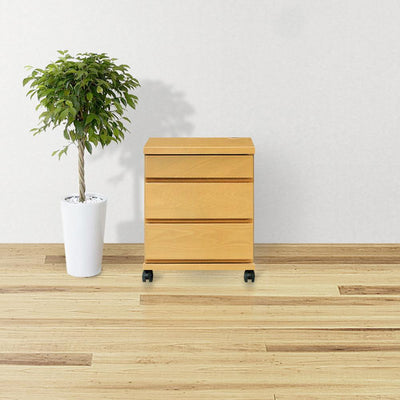 N型3段引出付きリビングワゴン(W400×D400×H495)