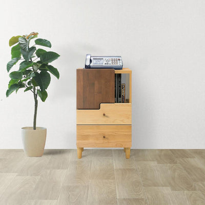 【ロータイプの木製リビングチェスト】オスロシリーズの木製リビングチェストのロータイプです。