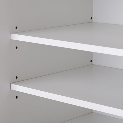 アリス 122OP 左ガラス・右板戸型スライド食器棚(W1220×D550×H1945)