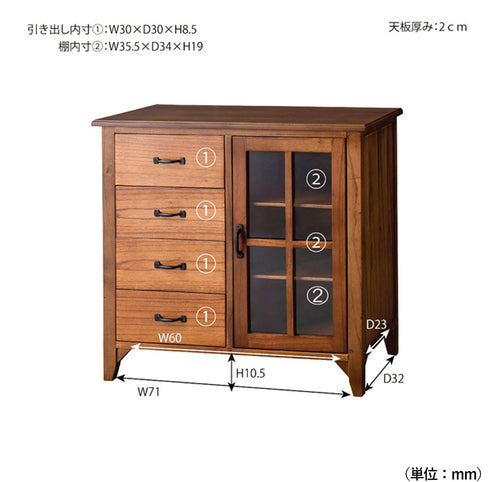 【購入前にサイズを確認】
引き出しや棚の詳しい内寸から設置に必要なスペースまで、お部屋に置いた際のイメージがしやすいよう、詳細なサイズを記載しました。