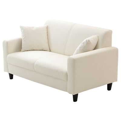 【上品さが際立つアイボリー】
程よい光沢を放つPVCレザーの質感が、お部屋全体を明るく上品な印象にまとめあげ、付属のクッションがさらにリラックスした時間を提供してくれるでしょう。