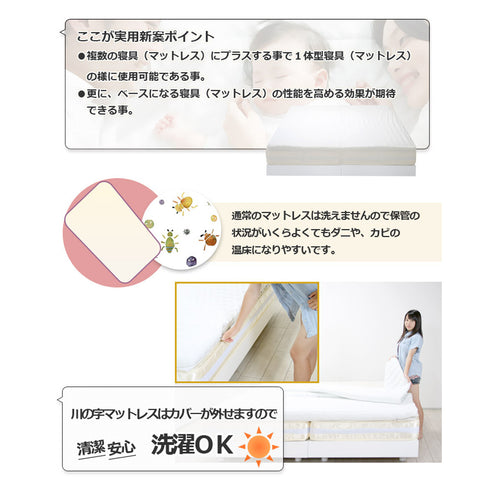 川の字ファミリーマットレス(W1600×D1950×H60)