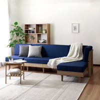 【ゆったりと包み込むL字の寛ぎ】複数のユニットを組み合わせれば、広々としたL字型ソファが完成。家族や友人と囲んで、笑顔あふれるリビングを創造します。