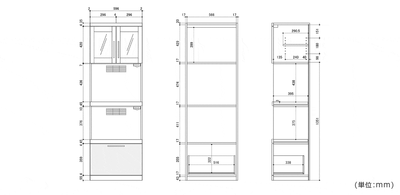 家電ボード(W600×D435×H1800)