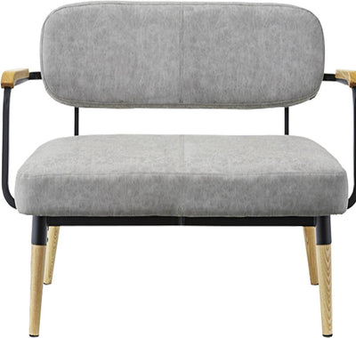 【ヴィンテージ風で上質なソフトレザー】ヴィンテージ風で、上質なグレーのソフトレザーが魅力的な「ロイス」の2人掛けソファです。