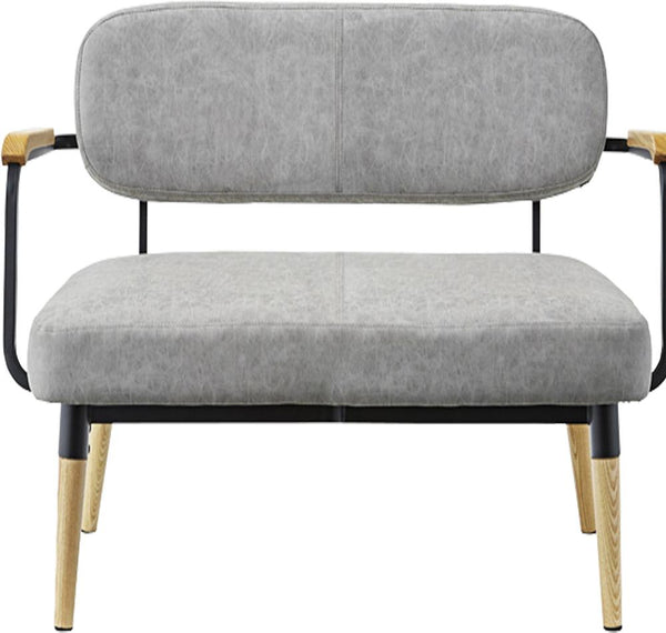 【ヴィンテージ風で上質なソフトレザー】ヴィンテージ風で、上質なグレーのソフトレザーが魅力的な「ロイス」の2人掛けソファです。