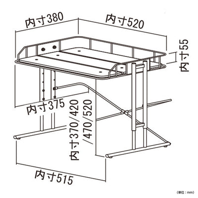 ビーワイケージ マイクロウェーブラック(W560×D390×H440)
