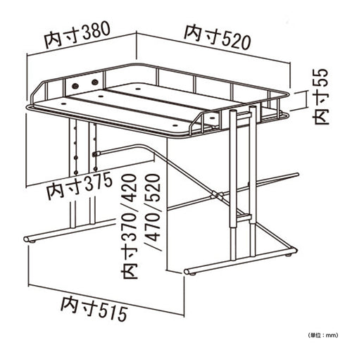 ビーワイケージ マイクロウェーブラック(W560×D390×H440)