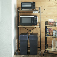 【キッチンをスマートに】生活感が出やすいキッチン周りを、おしゃれに整理整頓できる二段ラックです。